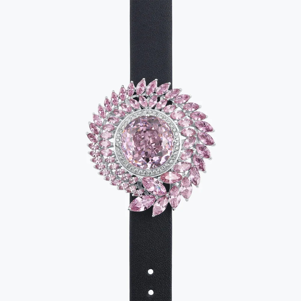 Pulsera de tenis romántica de plata de ley 925 de MuShan Jewelry, con circonita 7A, para compromiso y aniversario de mujer
