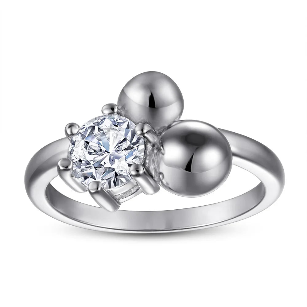 MuShan Jewelry 925 Sterling Silver Romantic Engagement Ring 7A Cubic Zirconia  Women Rings Bands Rings Bands  Women Gift