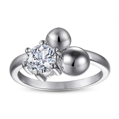 MuShan Jewelry 925 Sterling Silver Romantic Engagement Ring 7A Cubic Zirconia  Women Rings Bands Rings Bands  Women Gift