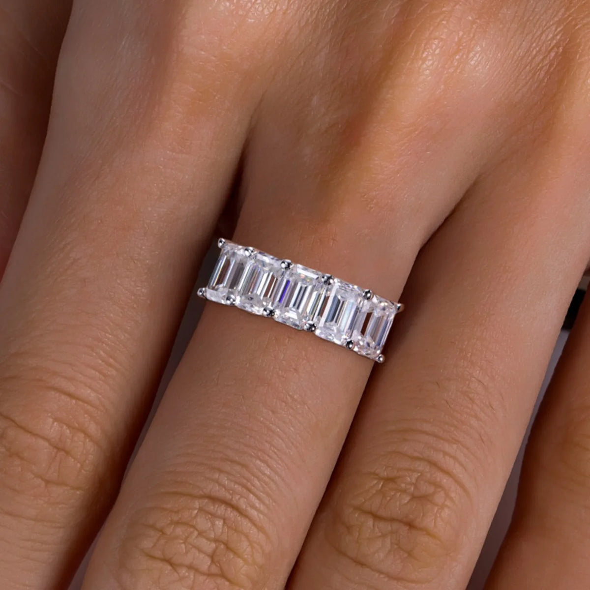 Bague de mariage en argent sterling 925 MUHAN Luxury Jewelry pour femme, diamant moissanite couleur D avec certificat GRA, bijou raffiné