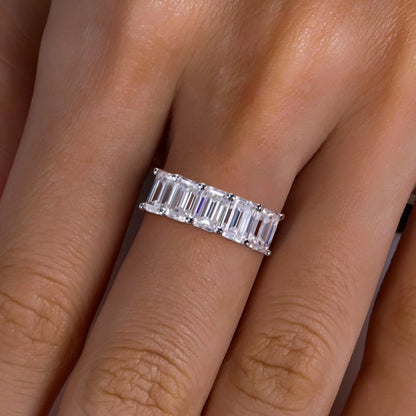 Bague de mariage en argent sterling 925 MUHAN Luxury Jewelry pour femme, diamant moissanite couleur D avec certificat GRA, bijou raffiné