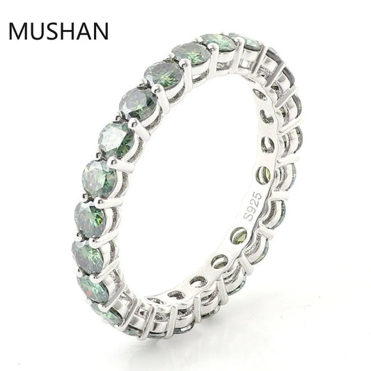 MUSHAN Luxury Custom 14K 18K Gold Rings Band Jewelry With Moissanite Diamond Lab Grown Gemstones Diamond Wedding Ring For Women