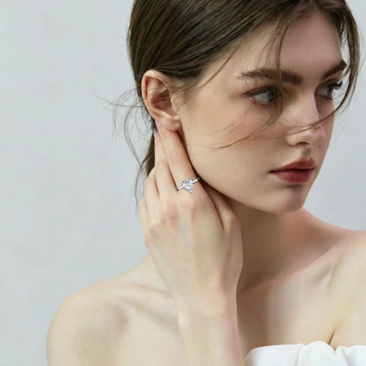 MUSHAN Luxury Jewelry 925 Sterling Silver Ring Band Women GRA Certificate Moissanite Diamond Emerald D Color Rings Fine Jewelry