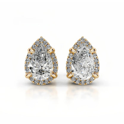 MuShan Brand Jewelry 925 Sterling Silver Stud Earrings Moissanite Diamond Ear Pin Women 18k Gold Plated MST Patent Earrings Stud