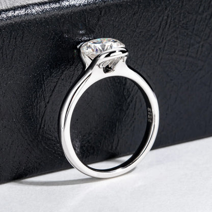 MUSHAN Luxury Jewelry 925 Sterling Silver Ring Band Women GRA Certificated Moissanite Diamond Emerald D Color Rings Fine Jewelry