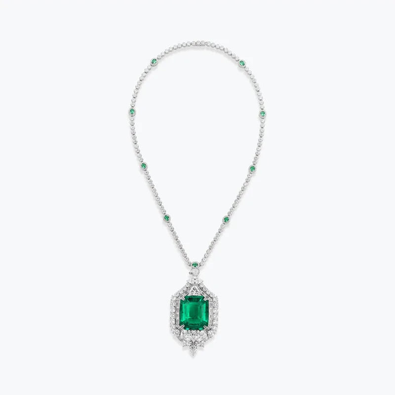 Collier MuShan Brand Jewelry en argent sterling 925 avec rubis de synthèse taille Asscher, plaqué or 18 carats, idéal pour un usage quotidien ou comme cadeau d'anniversaire pour femme