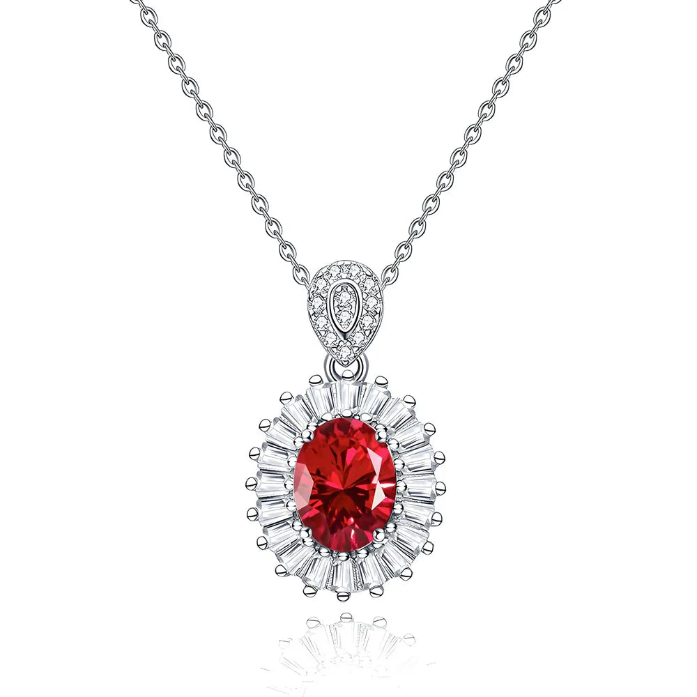 MuShan Jewelry 925 Sterling Silver Necklace Pendant Chain HCD Diamonds Bridesmaid Gift Elegant Jewelry Women Necklaces Jewelry