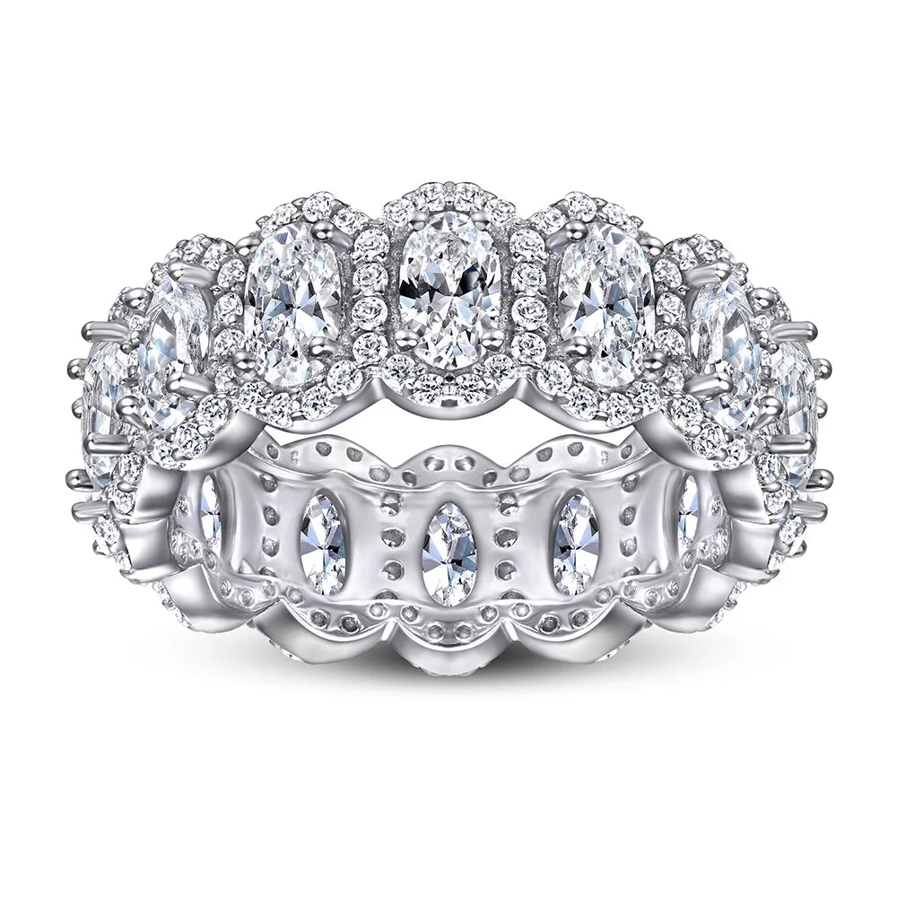 Bague MuShan Jewelry en argent sterling 925, anneau orné de zircone cubique 7A, bague de fiançailles pour femme, cadeau pour femme