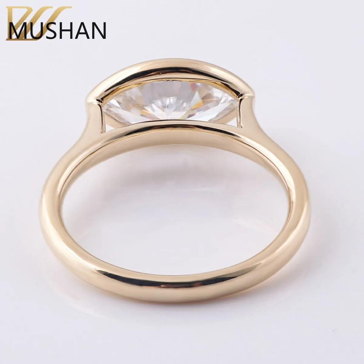 MUSHAN Luxury Custom 14K 18K Gold Rings Band Jewelry With Moissanite Diamond Lab Grown Gemstones Diamond Wedding Ring For Women