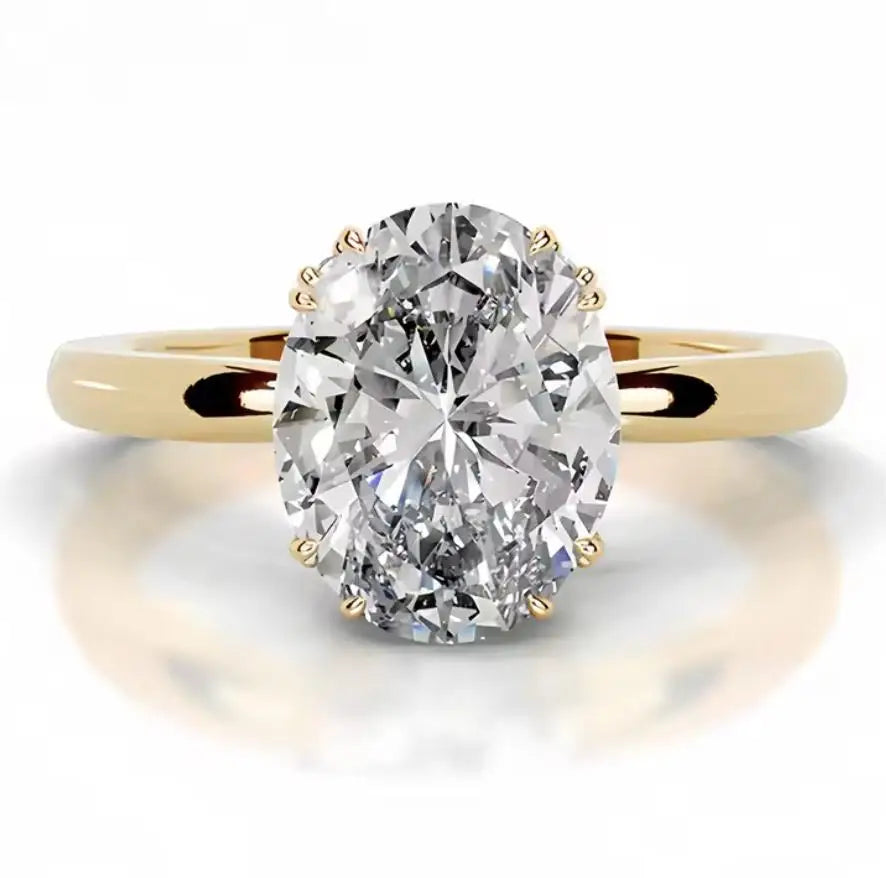 MUSHAN Bespoke Jewelry 925 Sterling Silver Rings Band 3ct 4ct 5ct Real D Color VVS1 Moissanite Wedding Ring MST Patent Design