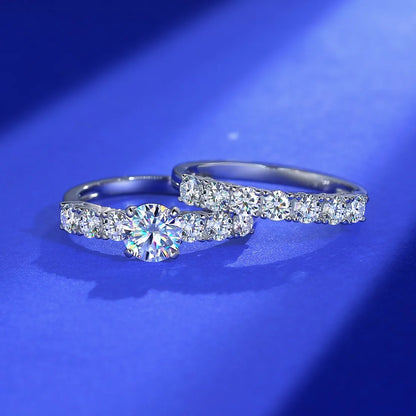 Anillo de lujo MUSHAN de plata de ley 925 para mujer, con diamante de moissanita certificado por GRA, esmeralda, color D, joyería fina
