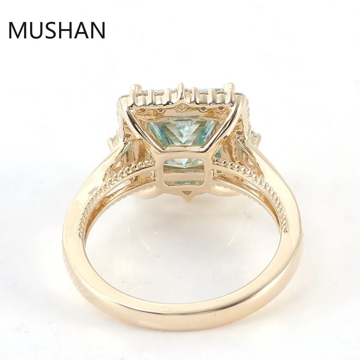 MUSHAN Luxury Custom 14K 18K Gold Rings Band Jewelry With Moissanite Diamond Lab Grown Gemstones Diamond Wedding Ring For Women