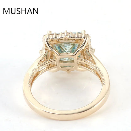 MUSHAN Luxury Custom 14K 18K Gold Rings Band Jewelry With Moissanite Diamond Lab Grown Gemstones Diamond Wedding Ring For Women