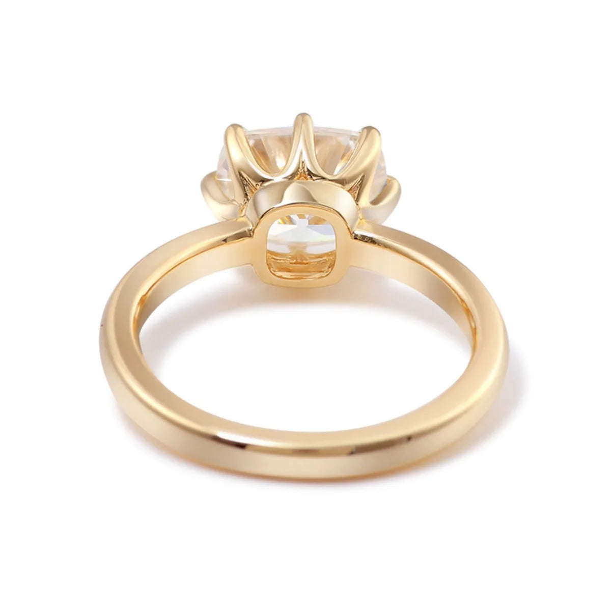 MUSHAN Luxury Custom 14K 18K Gold Rings Band Jewelry With Moissanite Diamond Lab Grown Gemstones Diamond Wedding Ring For Women