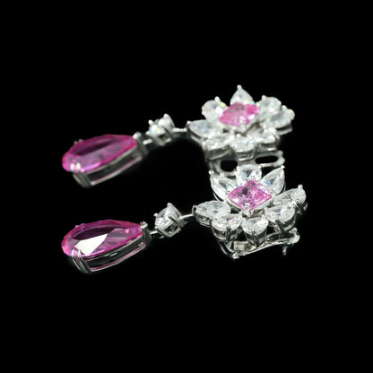 MuShan Jewelry 925 Sterling Silver Earring HCD Gemstones Designer HCD Diamond Women 925 Sterling Silver Earring Accessories