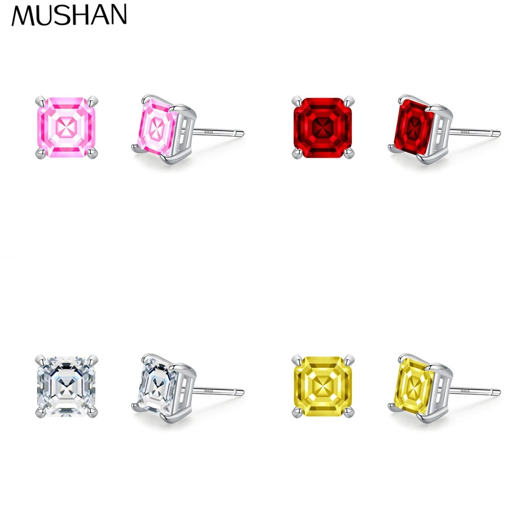 MuShan Jewelry 925 Sterling Silver Ring Wedding Band High Carbon Diamond Romantic Style Luxury Jewelry Women Rings Fine Jewelry