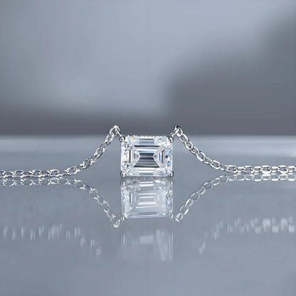 MuShan Luxury Jewelry 925 Sterling Silver Drop Y Necklace Floral Moissanite Formal Platinum Plated for Sister MST Patent Drop Ys