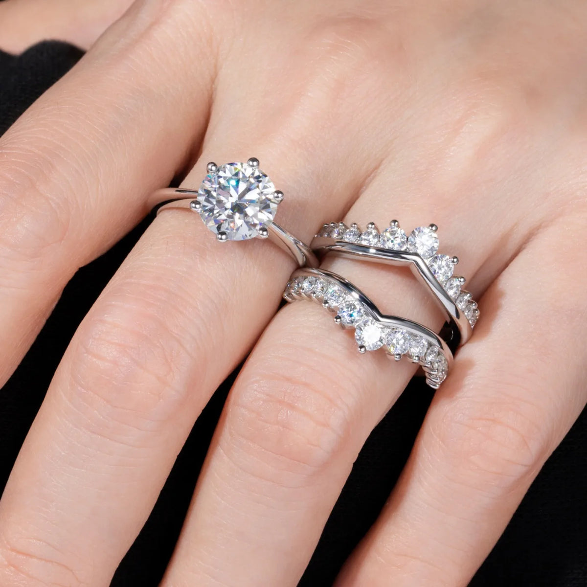 Bague de mariage en argent sterling 925 MUHAN Luxury Jewelry pour femme, bague en diamant moissanite certifiée GRA, couleur D, bijou de haute qualité