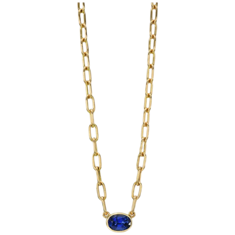 MUSHAN Bespoke Jewelry 925 Sterling Silver Chain Necklace Lab Grown Emerald Ruby Sapphire Gemstones Pendant Necklace for Women
