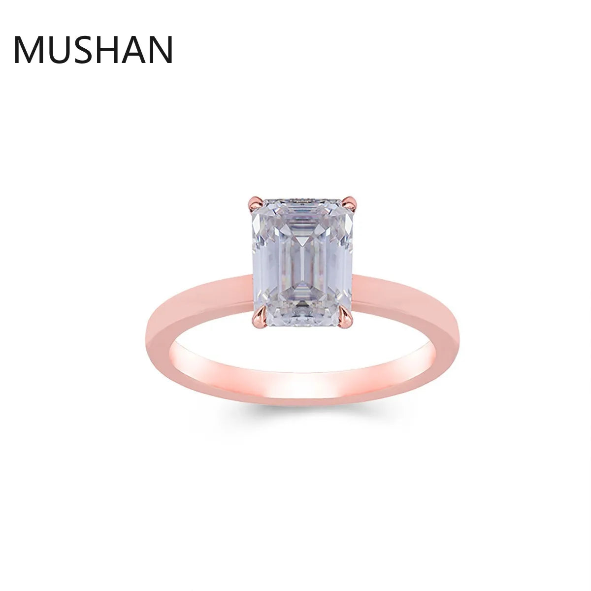 MUSHAN Luxury Custom 14K 18K Gold Rings Band Jewelry With Moissanite Diamond Lab Grown Gemstones Diamond Wedding Ring For Women