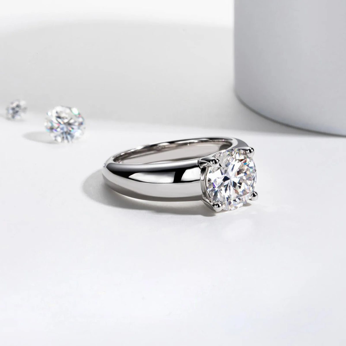 Bague MuShan en argent sterling 925 avec moissanite VVS, bague glamour pour femme, plaquée or 18 carats, brevet MST, bijoux fins certifiés GRA