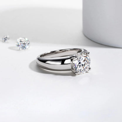 Bague MuShan en argent sterling 925 avec moissanite VVS, bague glamour pour femme, plaquée or 18 carats, brevet MST, bijoux fins certifiés GRA