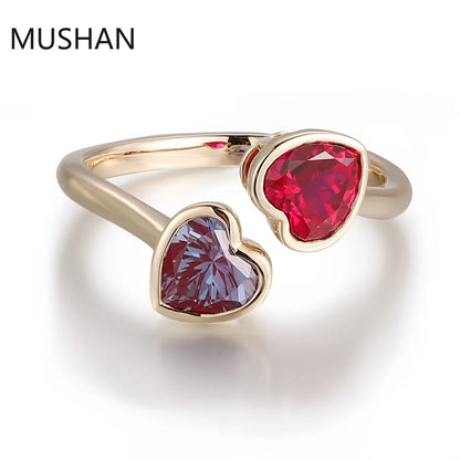 MUSHAN Luxury Custom 14K 18K Gold Rings Band Jewelry With Moissanite Diamond Lab Grown Gemstones Diamond Wedding Ring For Women