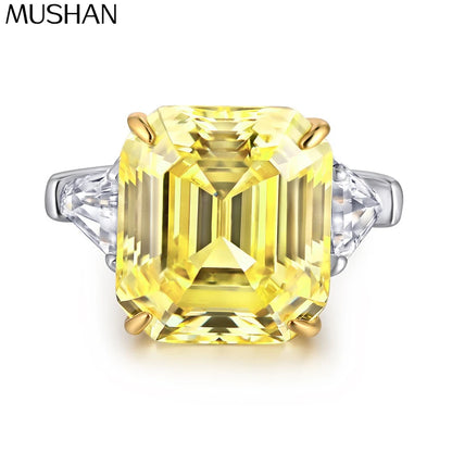 MuShan Jewelry 925 Sterling Silver Ring Wedding Band HCD Gemstones Anniversary Gift Bachelorette Gift Women Rings Fine Jewelry