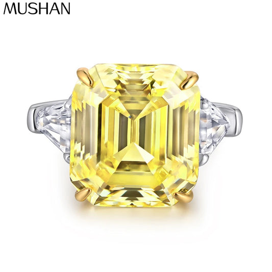 MuShan Jewelry 925 Sterling Silver Ring Wedding Band HCD Gemstones Anniversary Gift Bachelorette Gift Women Rings Fine Jewelry