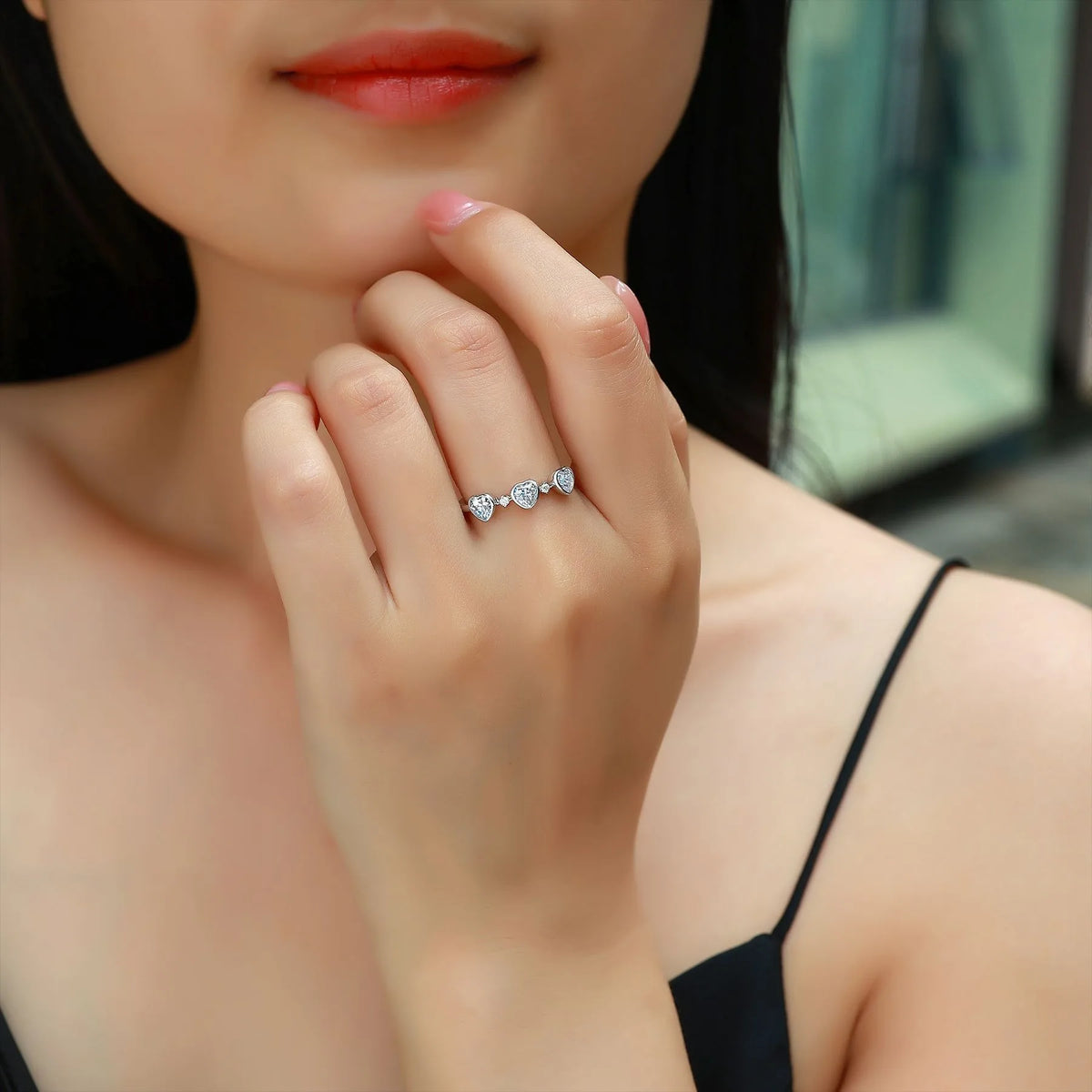 Anillo de joyería de lujo MUSHAN de plata de ley 925 para mujer, anillo de diamantes de moissanita con certificado GRA, esmeralda, color D, joyería fina