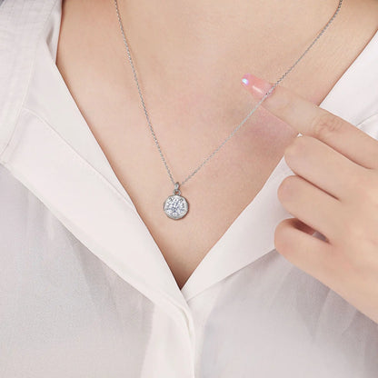 Collar de plata de ley 925 marca MuShan con circonita 5A, diseño de cruz casual para novia, chapado en oro real de 18K, colgante de joyería premium