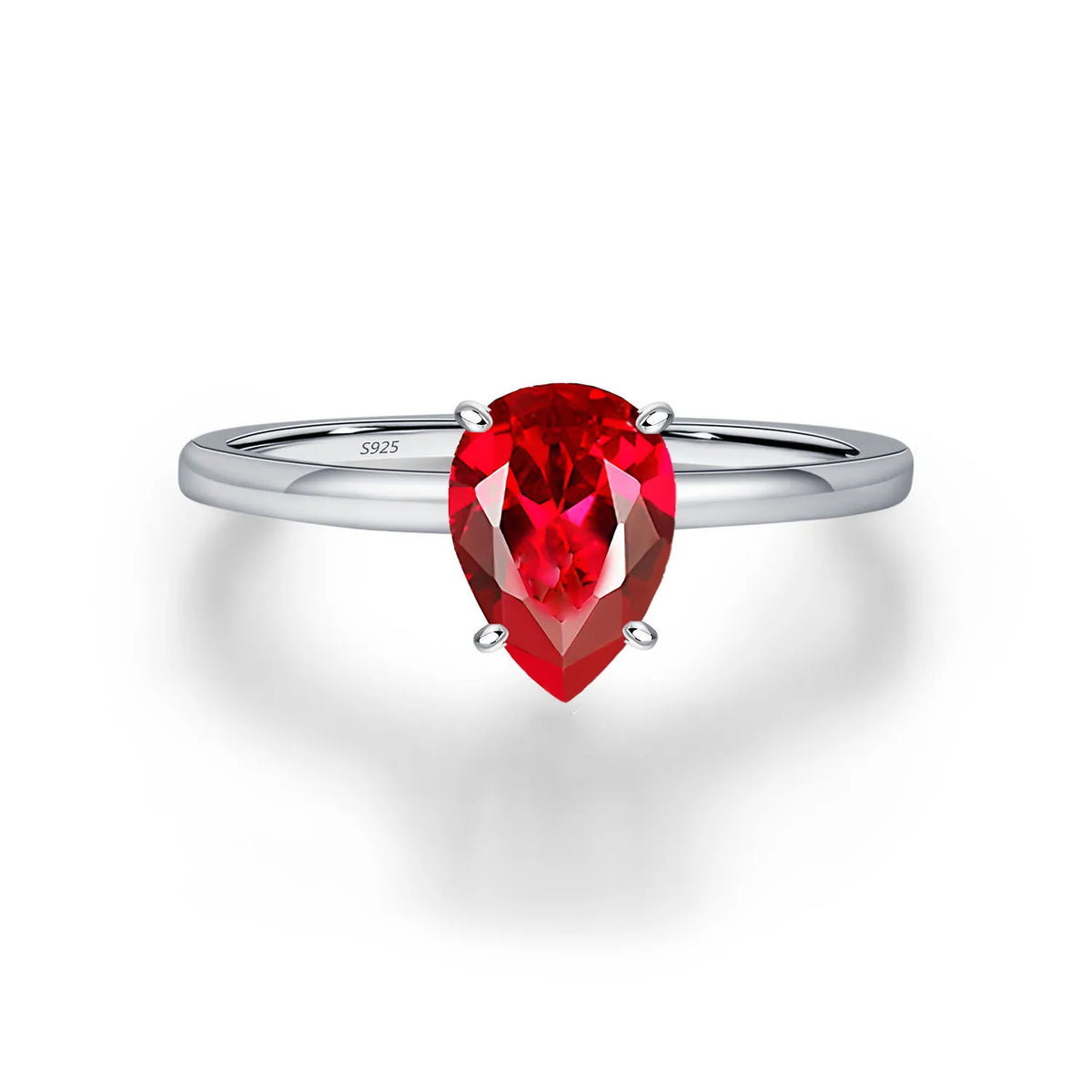 Anillo de plata de ley 925 marca MuShan para mujer, joyería fina con piedras preciosas en forma de gota de agua, ideal para fiestas, bodas y aniversarios.