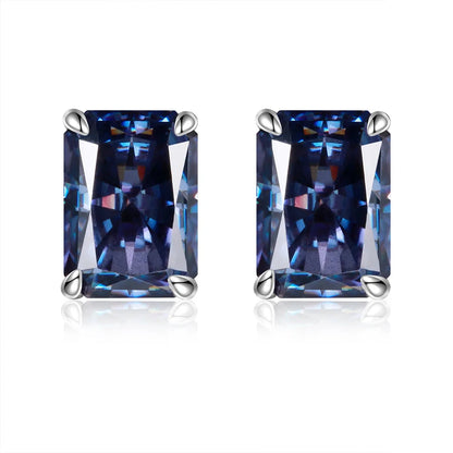 MUSHAN Brand Jewelry 925 Sterling Silver Stud Earrings 7ct 8*10 Ice Flower Gemstones Women Earrings Stud Fine Jewelry Accessory