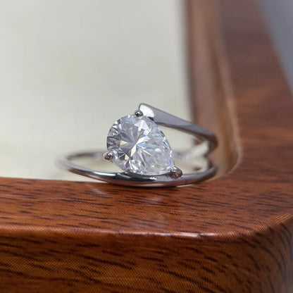 Anillo de lujo MUSHAN de plata de ley 925 para mujer, con diamante de moissanita certificado por GRA, esmeralda, color D, joyería fina