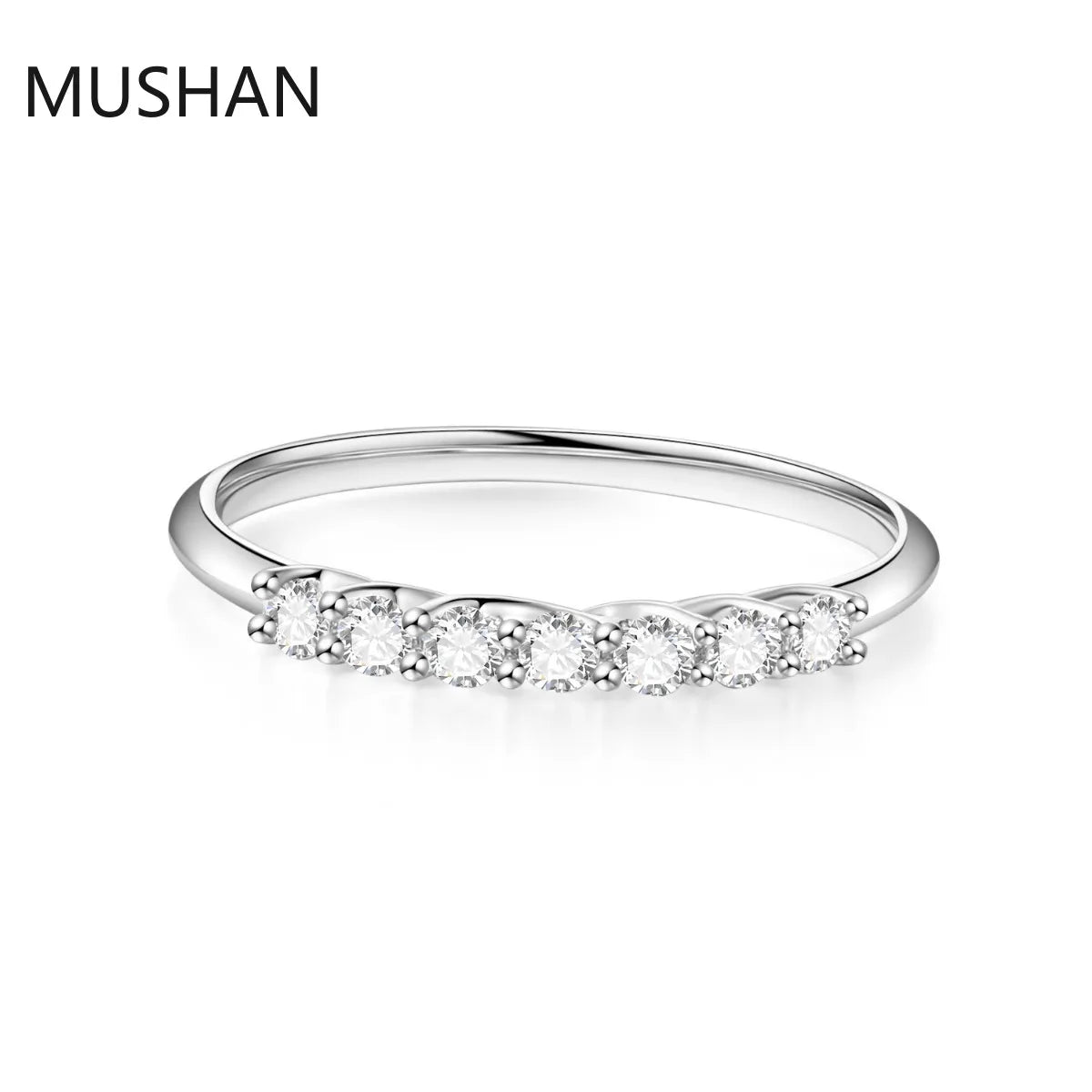 MUSHAN Luxury Custom 14K 18K Gold Rings Band Jewelry With Moissanite Diamond Lab Grown Gemstones Diamond Wedding Ring For Women