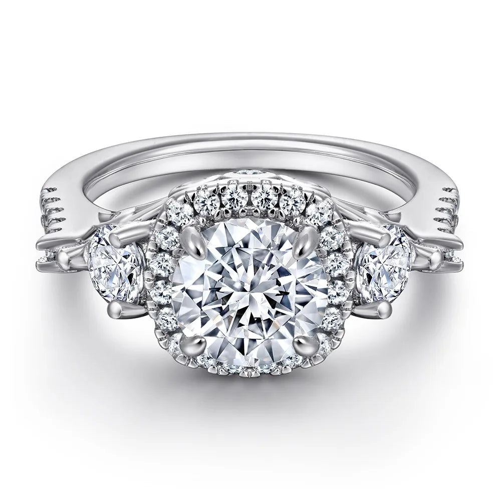 MuShan Jewelry 925 Sterling Silver Rings Bands Engagement Ring 5A Cubic Zirconia Valentine Delicate Anniversary  Women Gift
