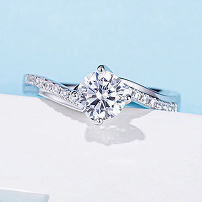 MuShan Jewelry 925 Sterling Silver Ring Moissanite D Color VVS Luxury Winsome Pear 925 Sterling Silver Rings Diamond Accessories