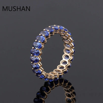 MUSHAN Luxury Custom 14K 18K Gold Rings Band Jewelry With Moissanite Diamond Lab Grown Gemstones Diamond Wedding Ring For Women