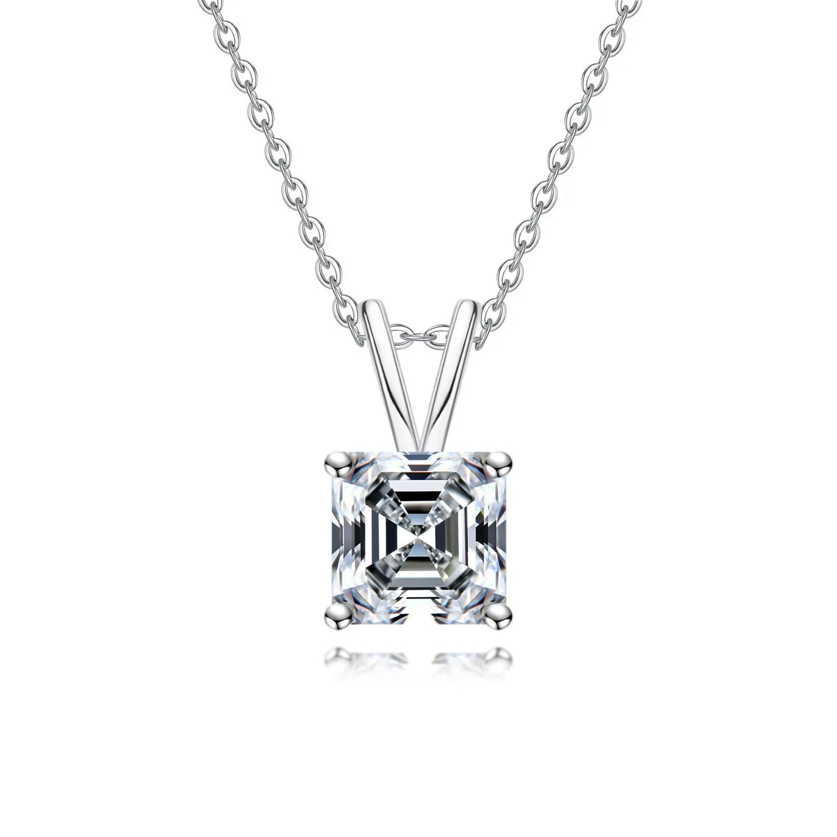 Collier pendentif en argent sterling 925 de luxe MUSHAN pour femmes, collier avec diamant moissanite GRA de 2 ct, 3 ct, 4 ct, 5 ct