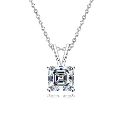 Collier pendentif en argent sterling 925 de luxe MUSHAN pour femmes, collier avec diamant moissanite GRA de 2 ct, 3 ct, 4 ct, 5 ct