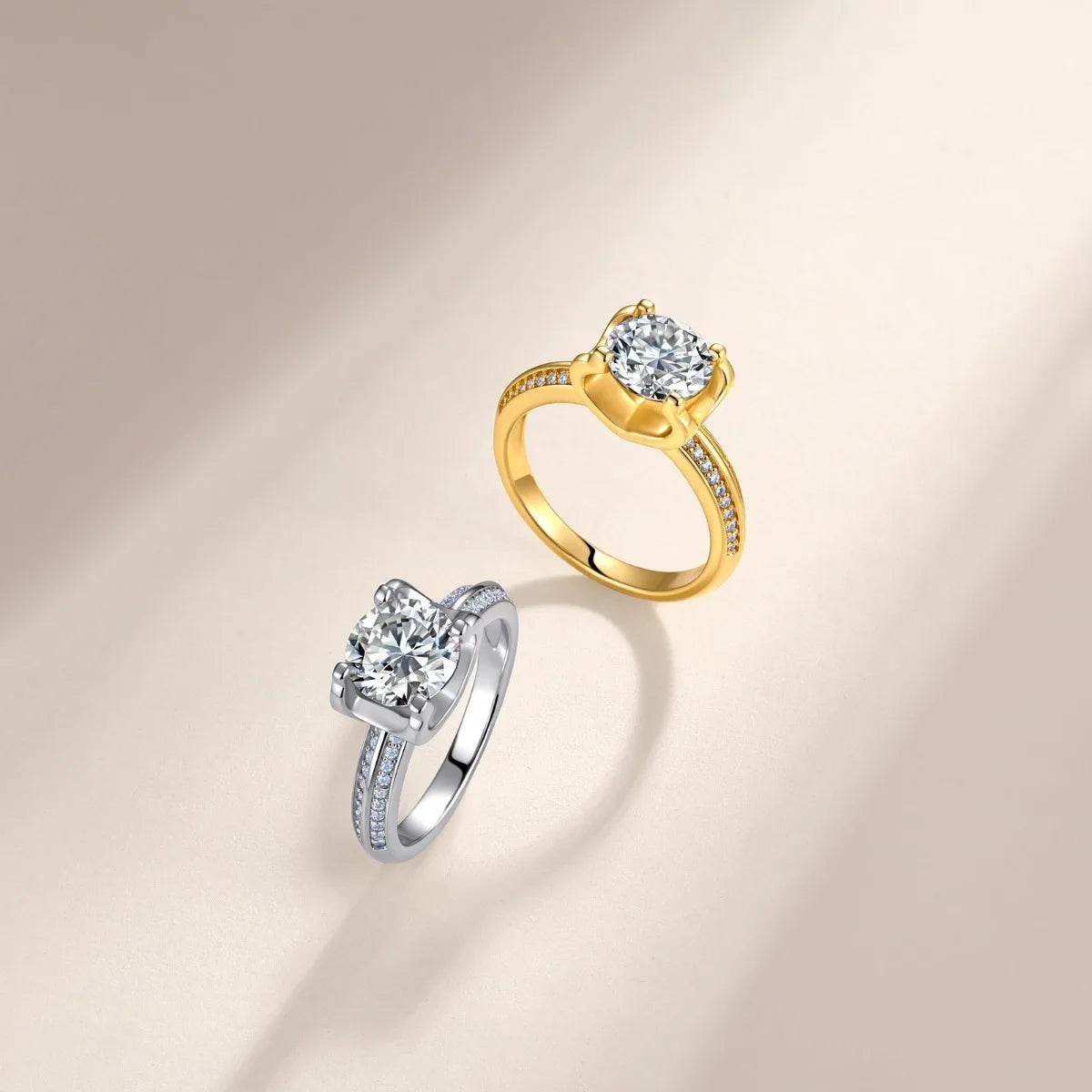 Anillo de plata de ley 925 MUSHAN Luxury Jewelry para mujer, con diamante de moissanita color D certificado por GRA, joyería fina.