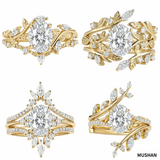 Bague MUSHAN en argent sterling 925, bijou personnalisé, moissanite couleur D VVS1, bague créateur délicate et jeune, accessoire diamant