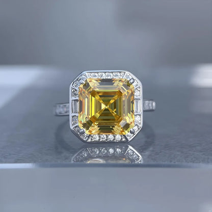 Anillo de boda de plata de ley 925 MuShan Jewelry, anillo con diamante de alto carbono, regalo de cumpleaños, regalo para damas de honor, anillos para mujer, joyería fina