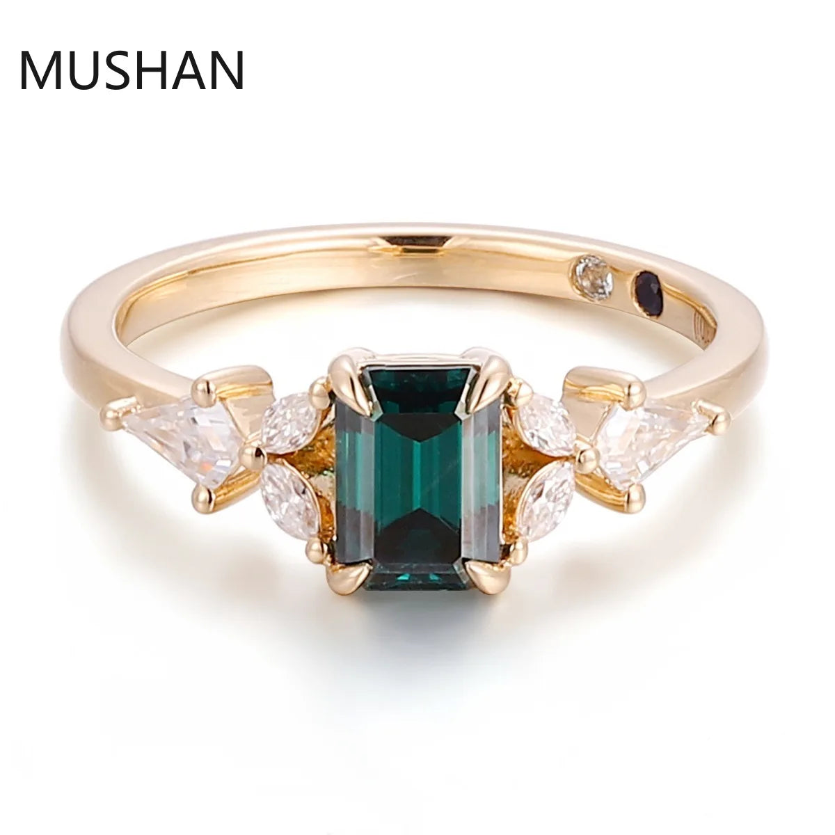 Bague de mariage MUSHAN en or 14K ou 18K pour femme, bijou de luxe personnalisable avec diamant moissanite et pierres précieuses de laboratoire