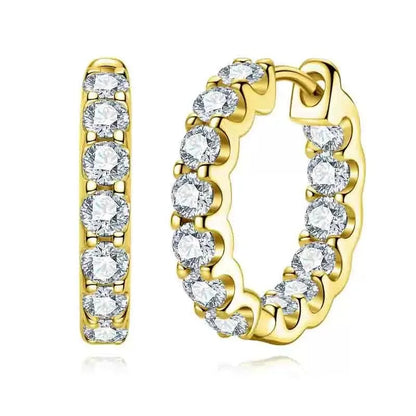 MuShan Luxury Jewelry 925 Sterling Silver Earrings Moissanite Diamond Dangle Wedding Ladies Real Gold Plated MST Patent Earring