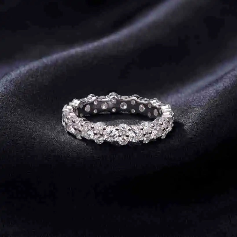 MUSHAN Custom Luxury Diamond Rings Jewelry IGI Certificated for Women 925 Sterling Silver Lab Grown Diamond Ring Band HPHT CVD