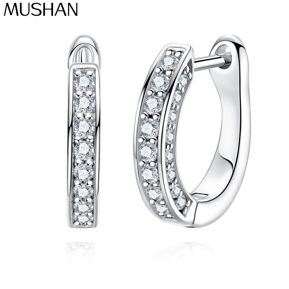 Bague en argent sterling 925 MuShan Designer Jewelry, anneau décontracté avec moissanite couleur D pour conjoint, plaqué or 18 carats, bague de joaillerie brevetée MST