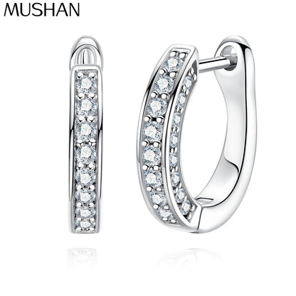 Bague en argent sterling 925 MuShan Designer Jewelry, anneau décontracté avec moissanite couleur D pour conjoint, plaqué or 18 carats, bague de joaillerie brevetée MST