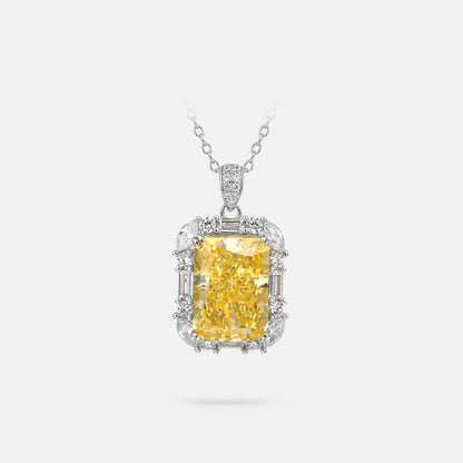 MuShan Jewelry 925 Sterling Silver Timeless Necklaces 7A Cubic Zirconia Engagement Anniversary Necklaces Pendant Women