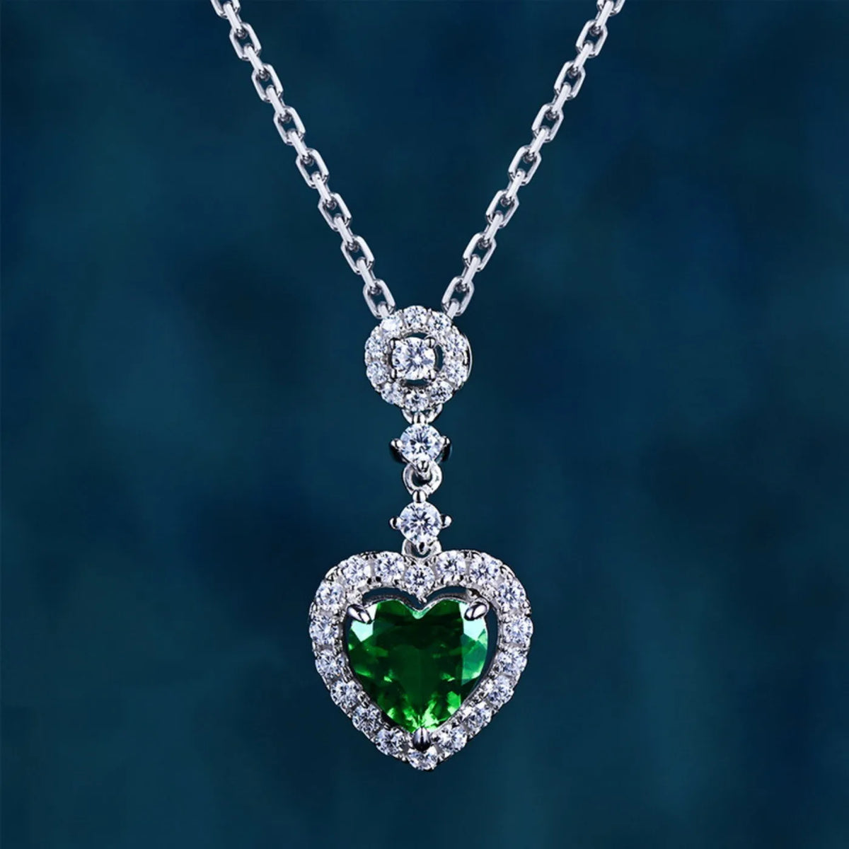 MUSHAN Luxury Jewelry 925 Sterling Silver Chain Pendant Necklace Lab Grown Emerald Ruby Gemstones Necklaces Pendants GRC Jewelry